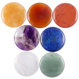 7 Chakra Stone Set, Polished Flat Worry Stones for Reiki Meditation