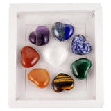Chakra Healing Crystals Heart Worry Stones Set 1.1''