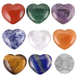 Chakra Healing Crystals Heart Worry Stones Set 1.1''