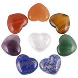 Chakra Healing Crystals Heart Worry Stones Set 1.1''