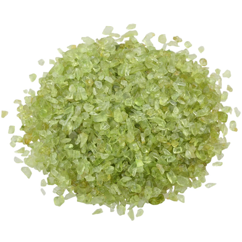 1lb Green Peridot Quartz Tumbled Stone Chips Crushed Pieces Beads Jewelry