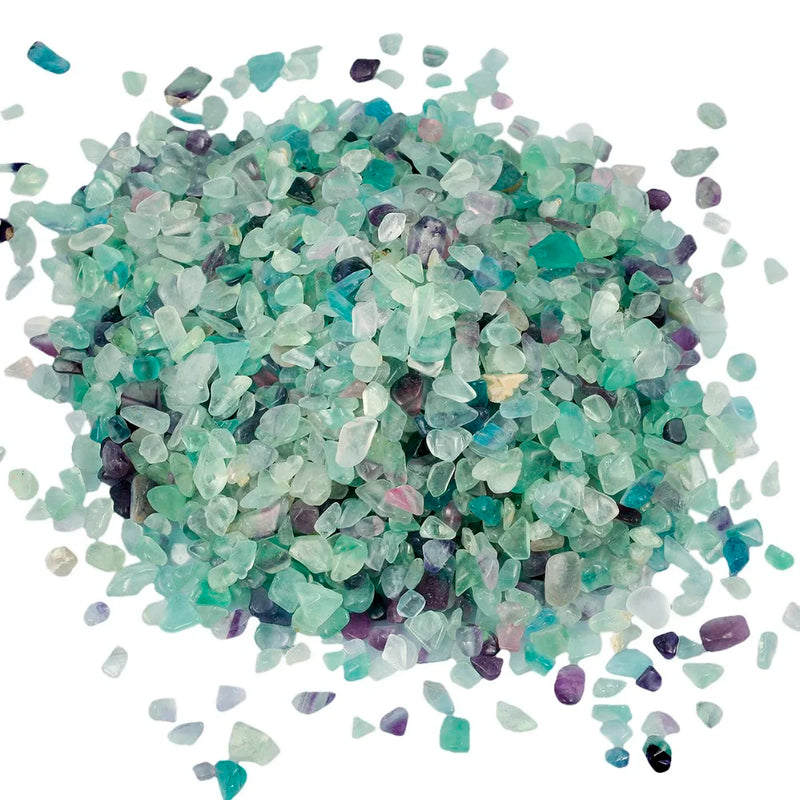 1lb Natural Fluorite Tumbled Stone Crushed Crystal Quartz Pieces