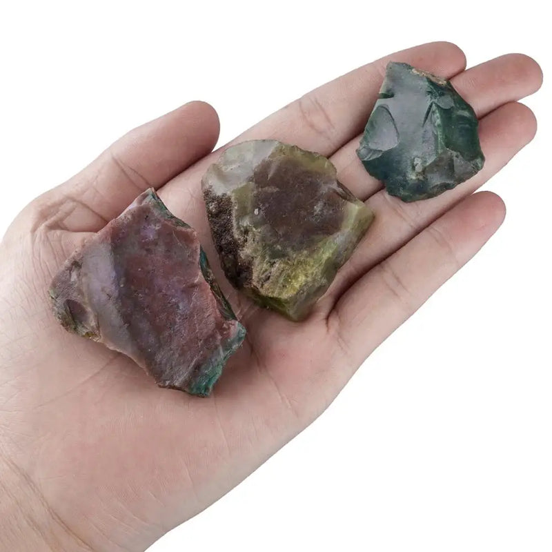 1lb Natural Indian Agate Rough Stones for Tumbling, Cabbing, Lapidary