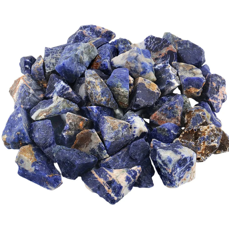 1lb Natural Sodalite Rough Stone for Cabbing Tumbling Cutting Lapidary Reiki