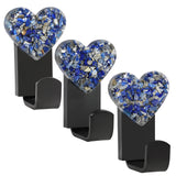 Heart Decorative Chip Stones Wall Hooks, Chakra Crystal Hanger