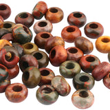 20pcs 12x6mm Big Hole Natural Stone Beads for Jewelry Making DIY