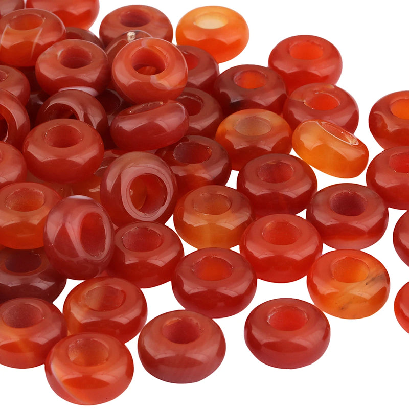 20pcs 12x6mm Big Hole Natural Stone Beads for Jewelry Making DIY