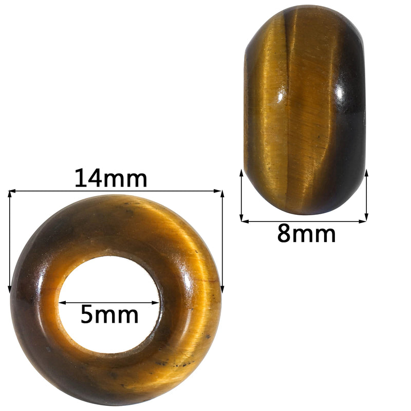 20pcs Natural Crystal Stone Beads 14x8mm Loose Spacer for Jewelry Making