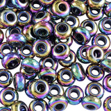 20pcs 14x7mm Rainbow Faceted Big Hole Spacer Beads For Jewelry Making