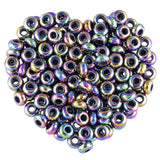 20pcs 14x7mm Rainbow Faceted Big Hole Spacer Beads For Jewelry Making