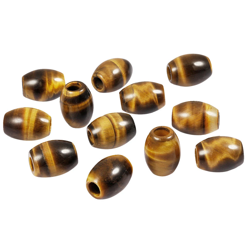 20pcs Natural Crystal Stone Big Hole Bead Reiki Spacer Beads For DIY Necklace