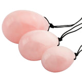 3pcs Natural Rose Quartz Yoni Egg Massage Stones for Women Kegel Exercise