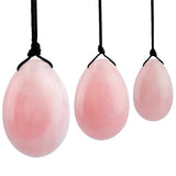 3pcs Natural Rose Quartz Yoni Egg Massage Stones for Women Kegel Exercise