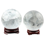 Natural Rock Quartz Sphere Healing Crystal Stone Ball