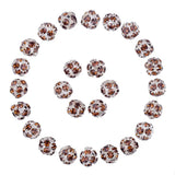 50Pcs 10mm Crystal Rhinestone Spacer Ball Beads for Jewelry Making