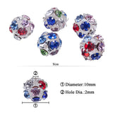 50Pcs 10mm Crystal Rhinestone Spacer Ball Beads for Jewelry Making
