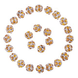 50Pcs 10mm Crystal Rhinestone Spacer Ball Beads for Jewelry Making