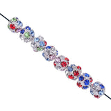 50Pcs 10mm Crystal Rhinestone Spacer Ball Beads for Jewelry Making