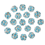50Pcs 8mm Crystal Ball Beads Silver Spacer for Jewelry Making DIY