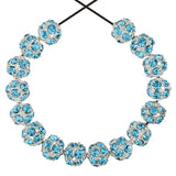 50Pcs 8mm Crystal Ball Beads Silver Spacer for Jewelry Making DIY