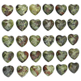 5pcs Dragon Bloodstone Love Heart Stone Crafts DIY Room Decor
