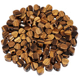 5pcs Tigers Eye Stone Heart Shape Big Hole Beads 14x14mm