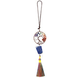 7 Chakra Tree Of Life Hanging Ornaments - Rough Stone Pendant