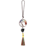 7 Chakra Tree Of Life Hanging Ornaments - Rough Stone Pendant