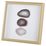 8.7 in Framed Agate Slice Geode Gemstone Wall Decor