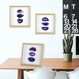 8.7 in Framed Agate Slice Geode Gemstone Wall Decor