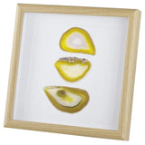 8.7 in Framed Agate Slice Geode Gemstone Wall Decor