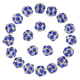 8mm Rhinestone Ball Beads Silver Round Spacer Jewelry Making