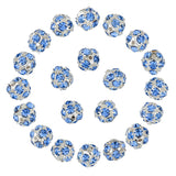 8mm Rhinestone Ball Beads Silver Round Spacer Jewelry Making
