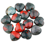 Africa Bloodstone Puff Heart Healing Crystal Palm Stone 0.9''