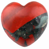Africa Bloodstone Puff Heart Healing Crystal Palm Stone 0.9''