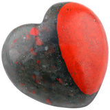 Africa Bloodstone Puff Heart Healing Crystal Palm Stone 0.9''