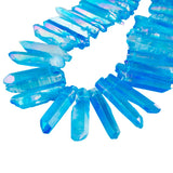 Titanium Coated Quartz Crystal Points 16" Strand