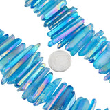Titanium Coated Quartz Crystal Points 16" Strand