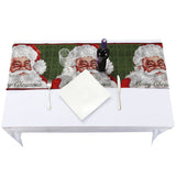 Christmas Table Runner Placemat Yarn Dyed Tablecloth Anti-wrinkle Durable