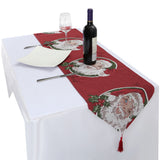 Christmas Table Runner Placemat Yarn Dyed Tablecloth Anti-wrinkle Durable