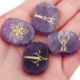 Engraved Tarot Symbol Palm Stone Set of 4