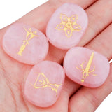 Engraved Tarot Symbol Palm Stone Set of 4