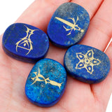 Engraved Tarot Symbol Palm Stone Set of 4