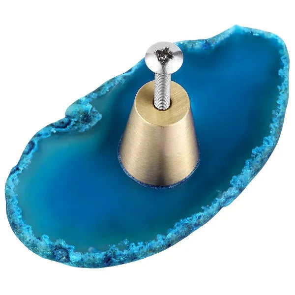 Multicolor Agate Slice Drawer Pulls Knobs - Home Decor