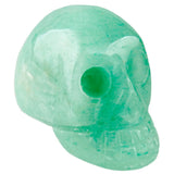 Green Aventurine Carved Skull Statue Reiki Pocket Figurine