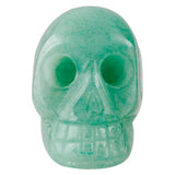 Green Aventurine Carved Skull Statue Reiki Pocket Figurine