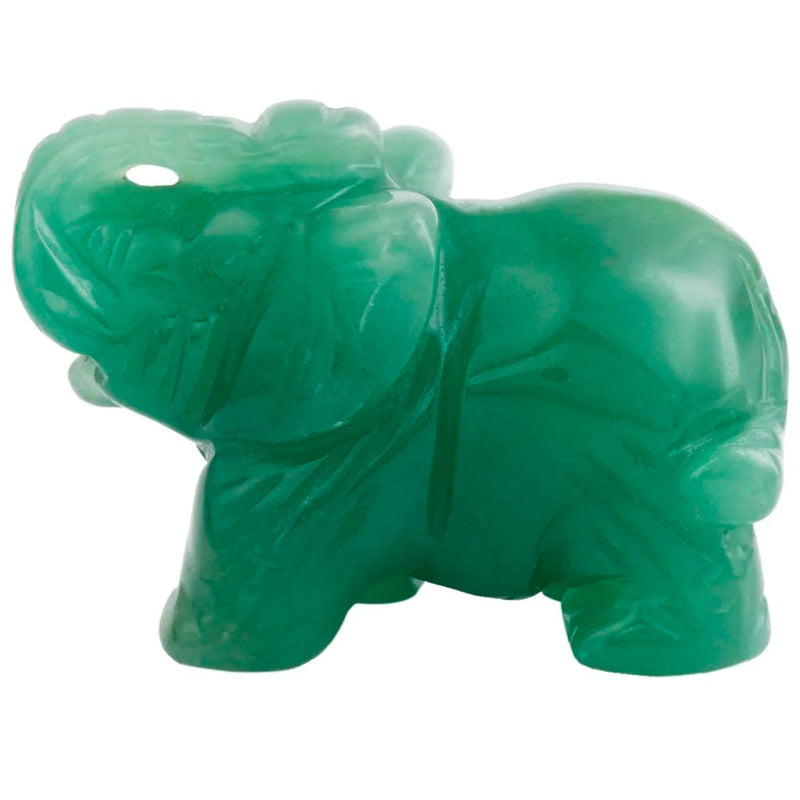 Green Aventurine Elephant Figurine 2''