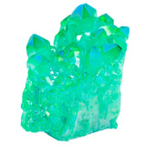 Green Titanium Coated Crystal Rock Quartz Cluster Geode Druzy Gem Stone