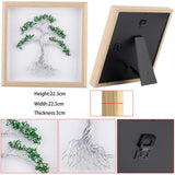 Green Wire Wrapped Tree Of Life With Frame Wall Art Home Decor