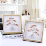 Green Wire Wrapped Tree Of Life With Frame Wall Art Home Decor